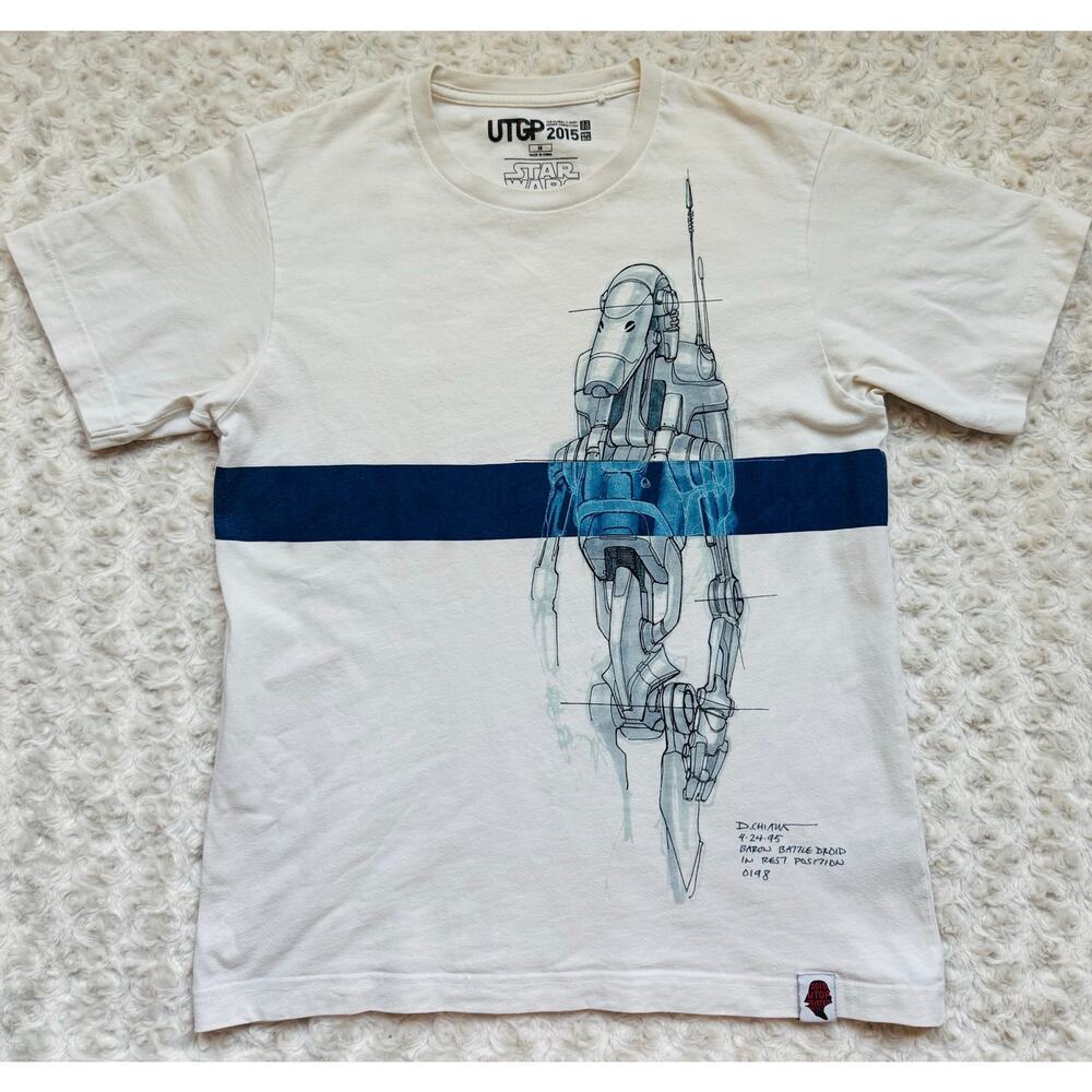 STAR WARS T SHIRT • DROID Episode 1 • UNIQLO UTGP 2015 Size Medium